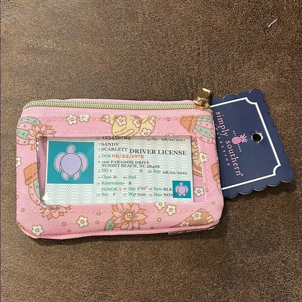 Simply Southern Pink and Orange Western ID Holder